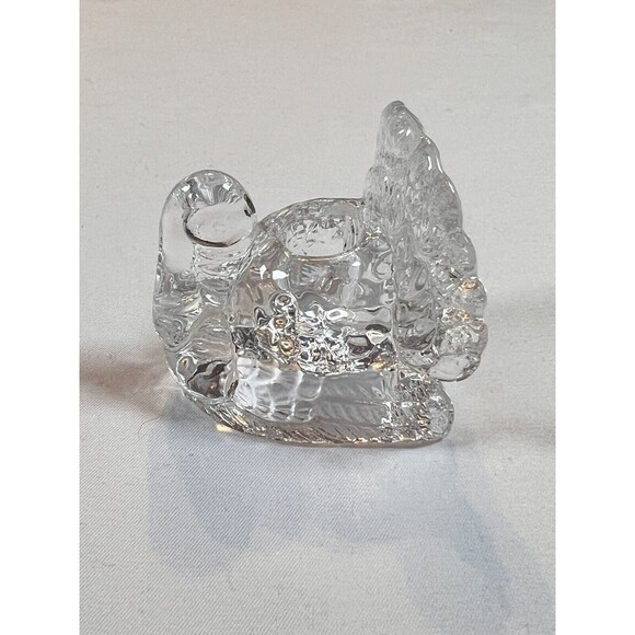 Vintage Thanksgiving Turkey Figurine Glass - Picture 1 of 5